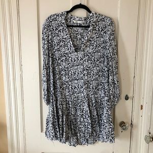 Zara Patterned Drop-Waist Dress